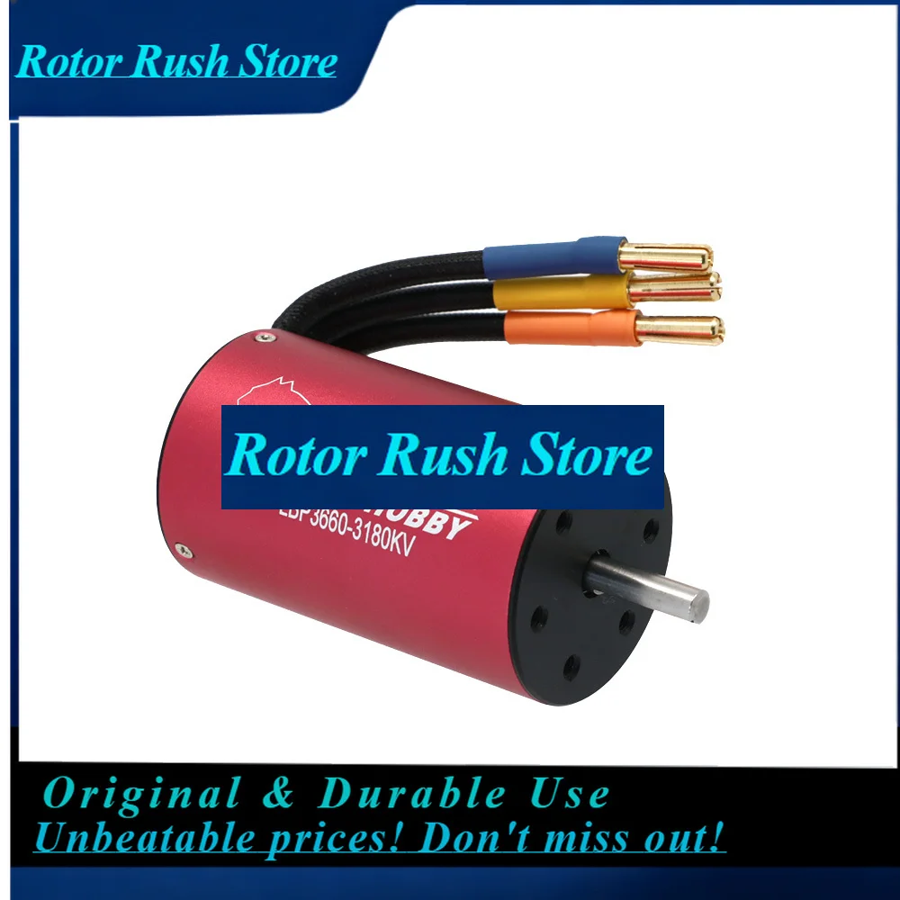 RoRuSLeopard Hobby 3660 2700KV 3180KV 3800KV 4650KV Moteur Brushless Étanche 5.0mm Shaf T pour Voiture RC 1:10 Traxxas Slash Wltoys