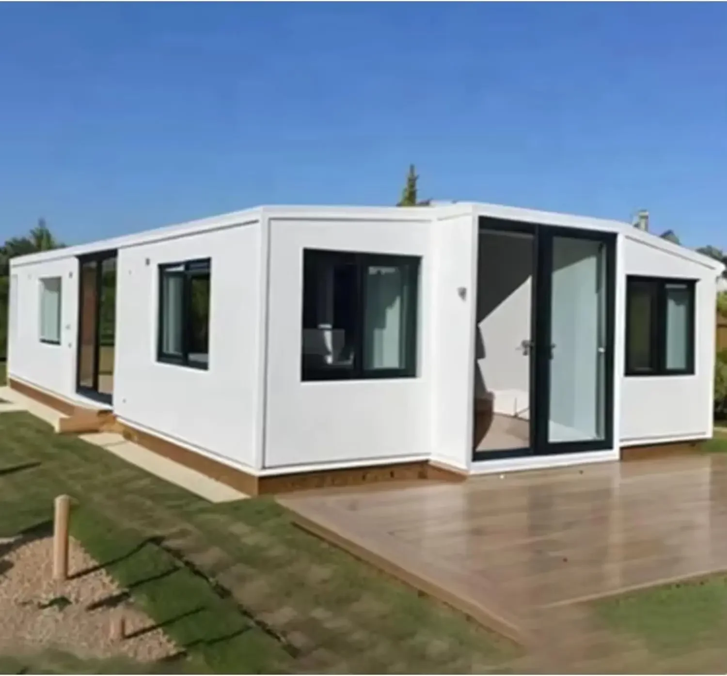 Prefab Modular 2 Bedroom Bathroom Kitchen House Modular Tiny Kit Set Cabin Homes Container House for Sale