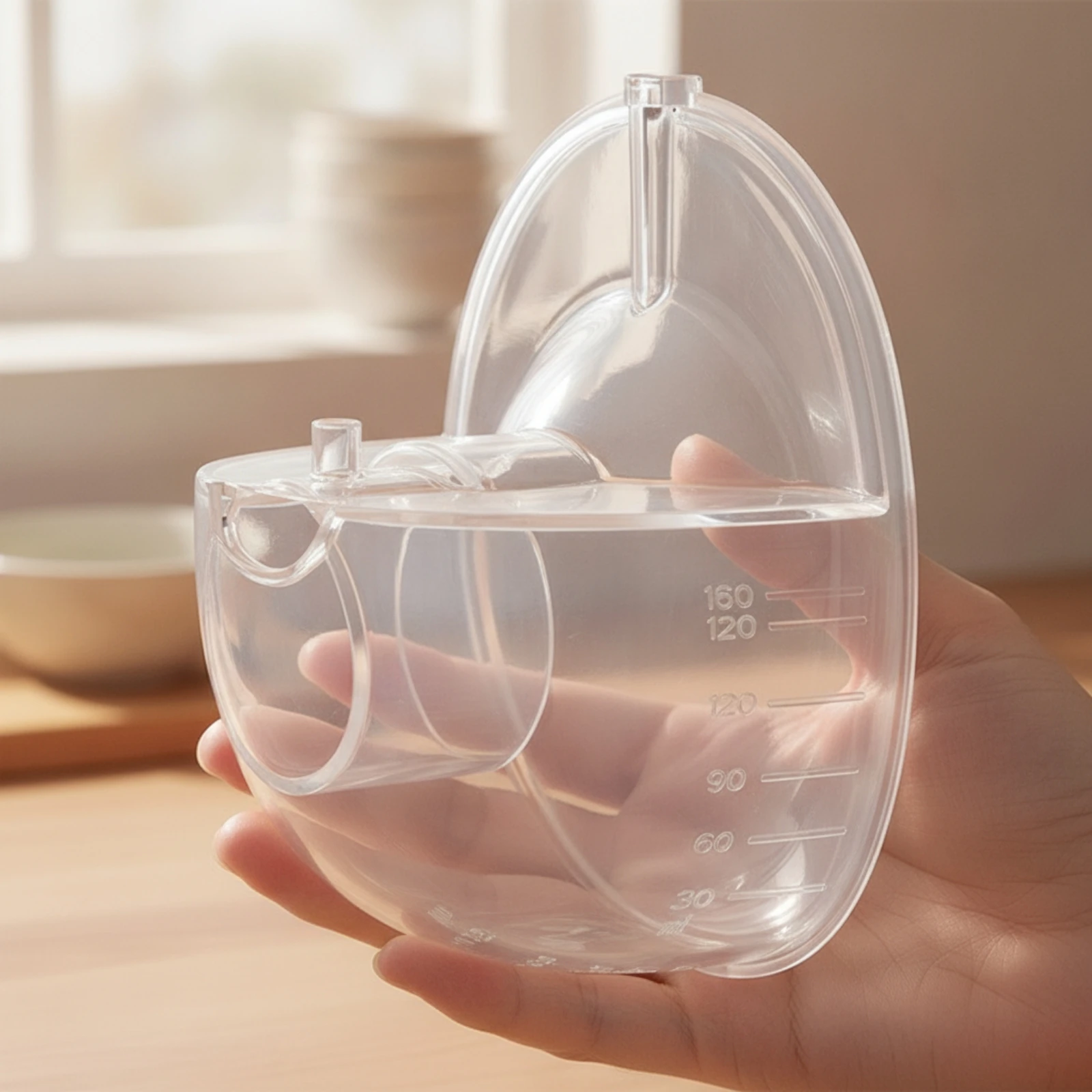 collector-shell-with-spout-transparent-breast-pump-shell-accessory-handshands-off-for-nursing-mothers