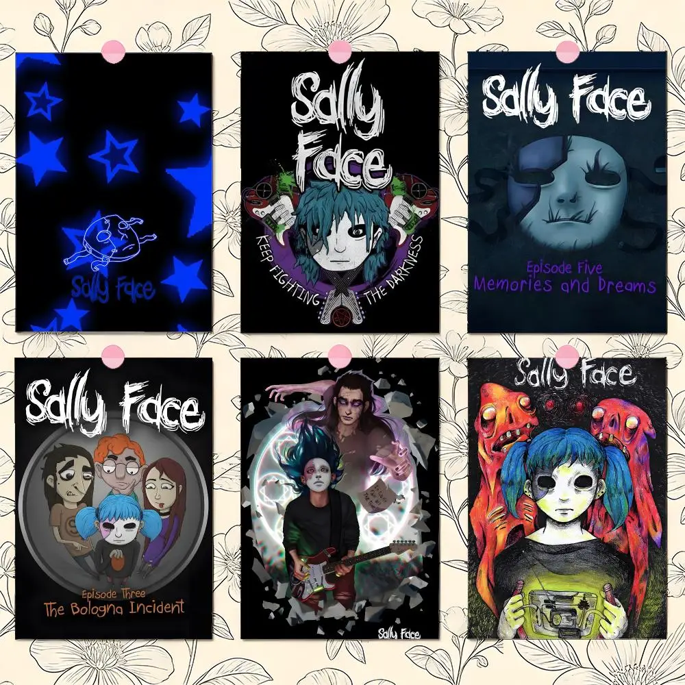 Thriller Game S-Sally FaceS Poster Matte Self-Adhesive Wall Art Print Living Room Bedroom Home Decor