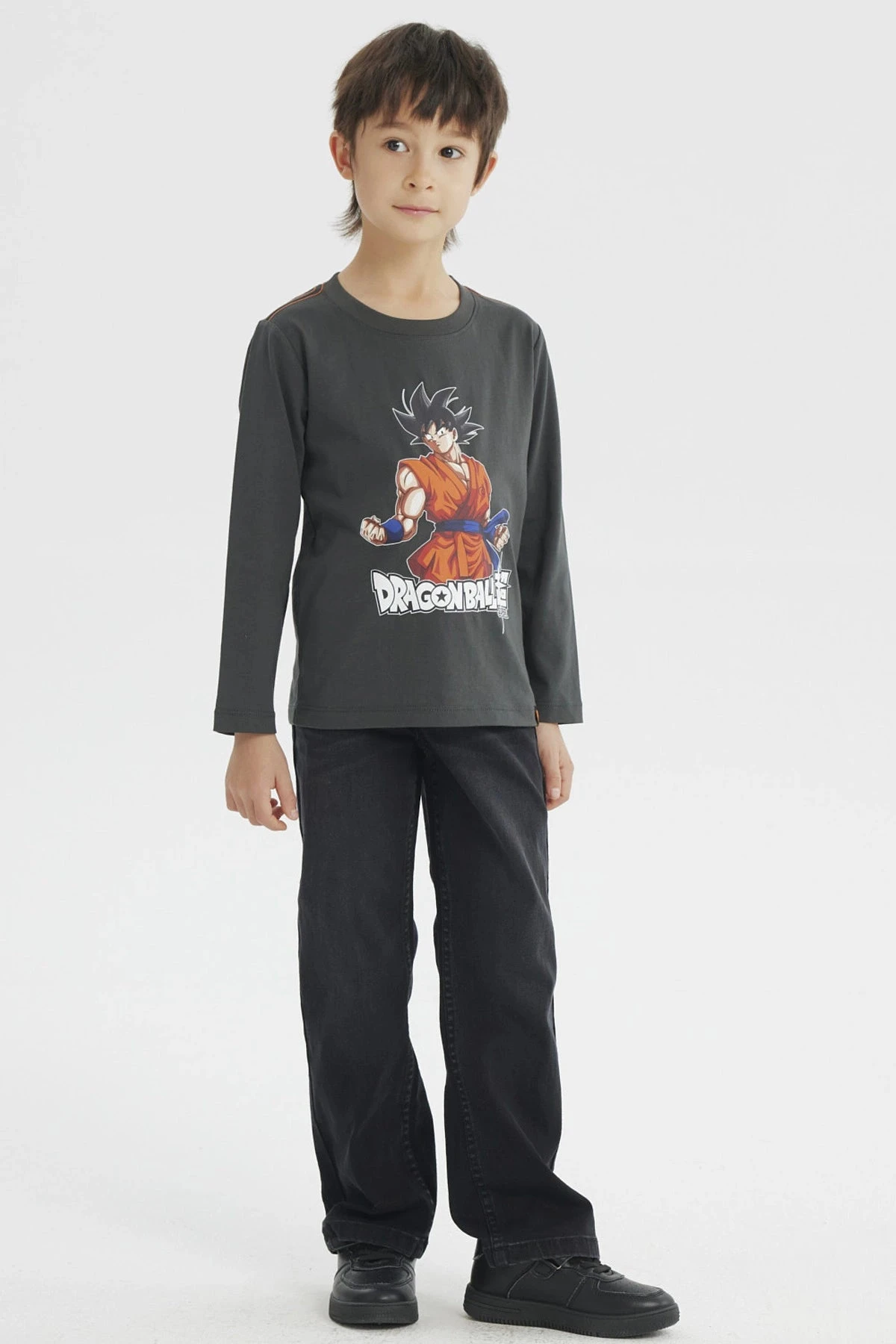 

2026 Summer Hot Anime Cool Goku Dragon Ball Z Boys CosPlay Long Sleeve Pants Quick Dry Beach Pants Breathable T-shirt Kids Suit