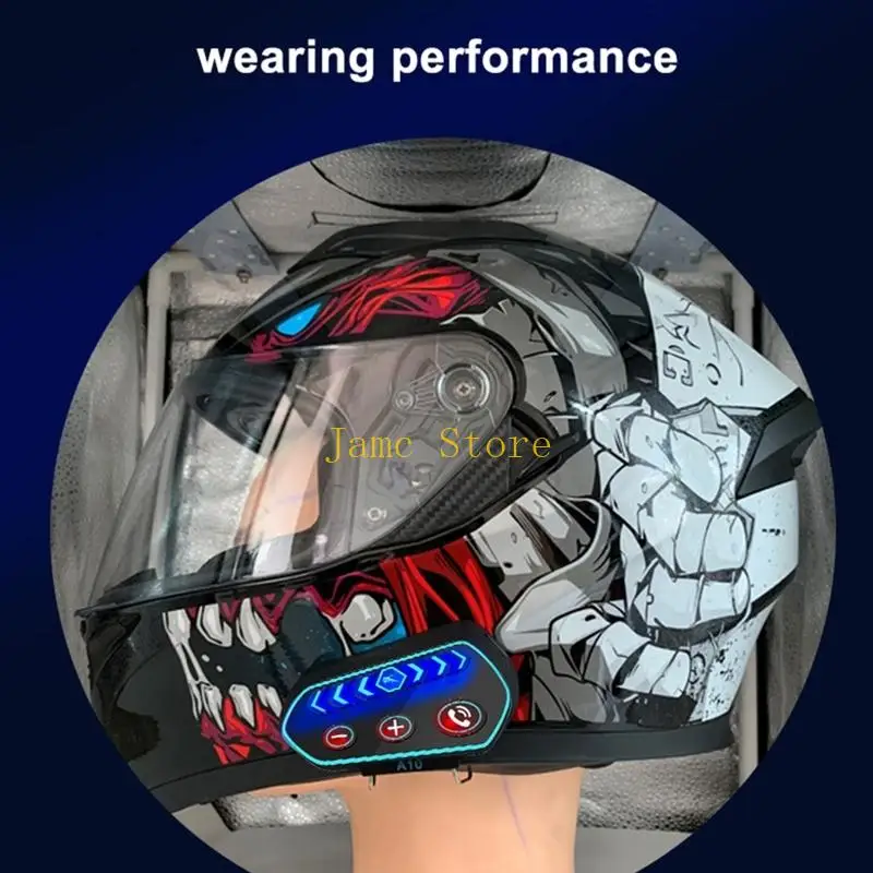 LX0B Good Sound Quality Motorcycle Helmet Earphone Intercom Hands-free Call Headset MP3 Player Waterproof Headset