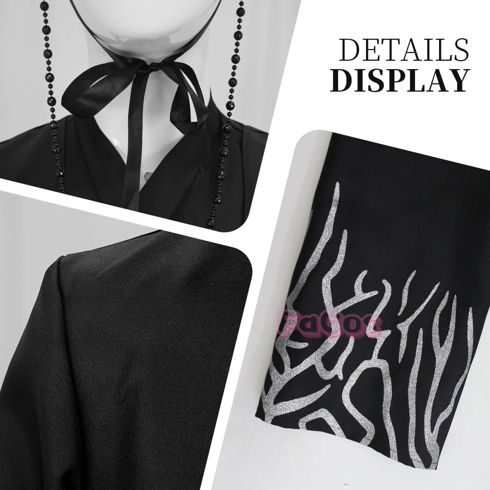 Saja Boys Косплей Костюм Парик KPop Охотники Демонов Jinu Saja Robe Baby Abby Mystery Romance Черная Униформа Шляпа Хэллоуин Женщины Мужчины