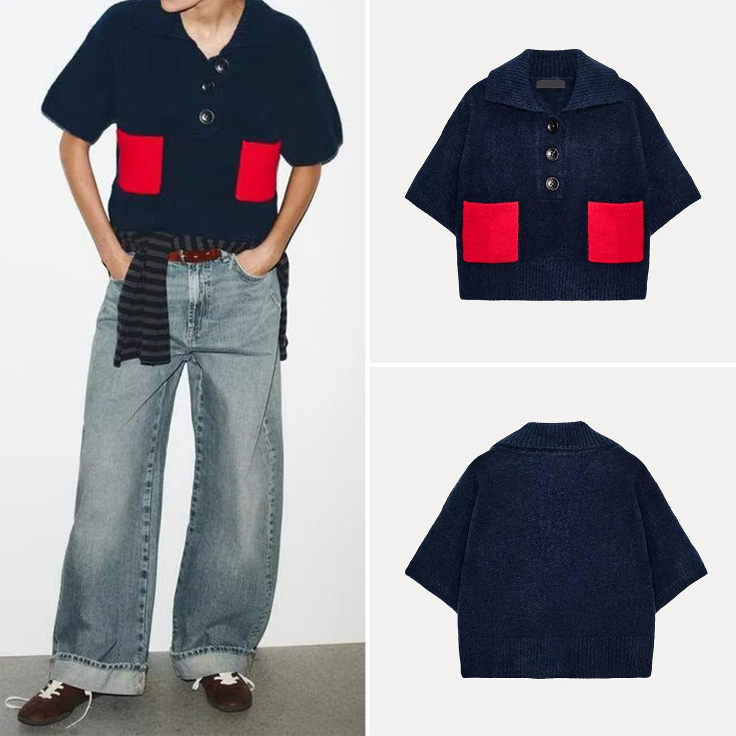 

Z Women's Casual Knitwear ort Sve Faionable Daily Leisure Quali 2025 New Sle 553670 Spring Autumn Season