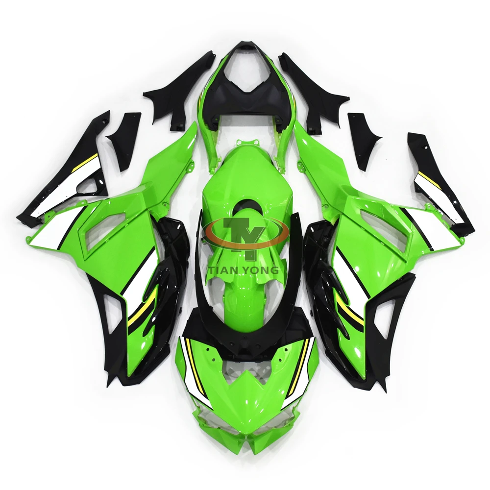 Green white yellow print Bodywork Cowling For ninja500 2024 2025 Motorcycle Full Fairing 2026 Fit ninja 500