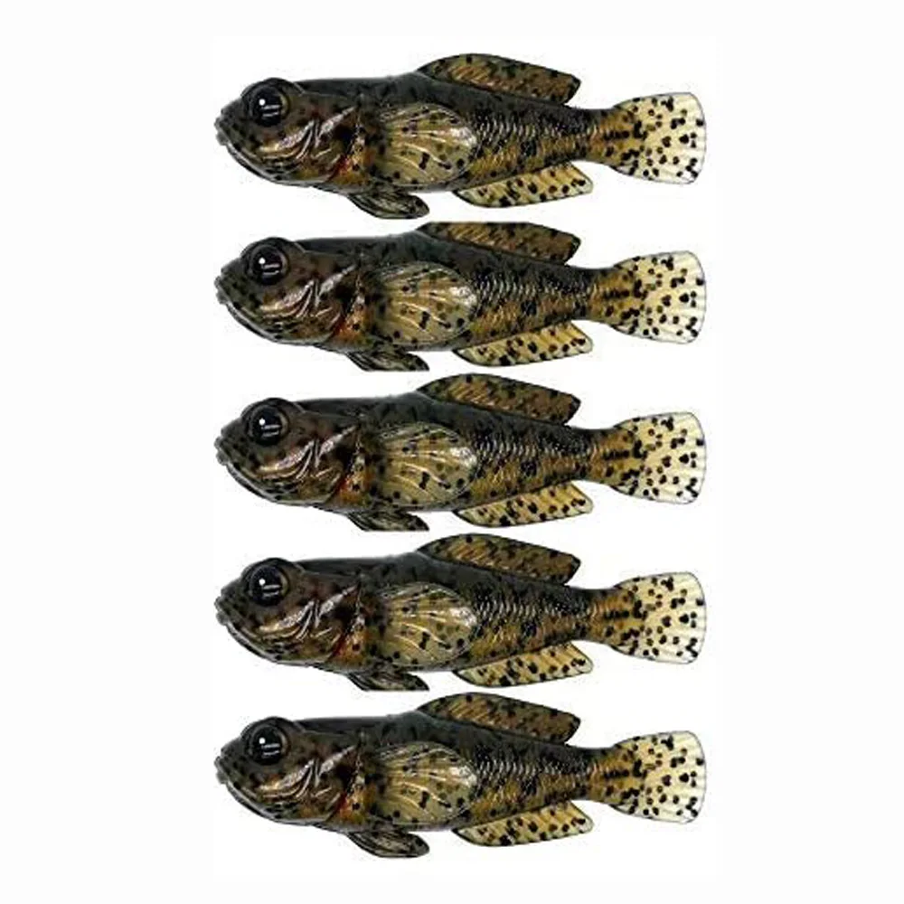 China Ultra Goby Reallastic Soft Lure 5pcs/Pack New Design 75mm 9.3g Swimbait Softbait Fishing Bait