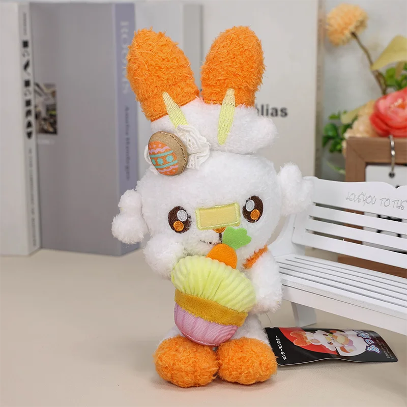 

TAKARA TOMY Pokemon LEGENDS Пасхальный кролик Scorbunny 8-дюймовая плюшевая мягкая игрушка, мультяшная игра Switch, плюшевая кукла с мягкими животными