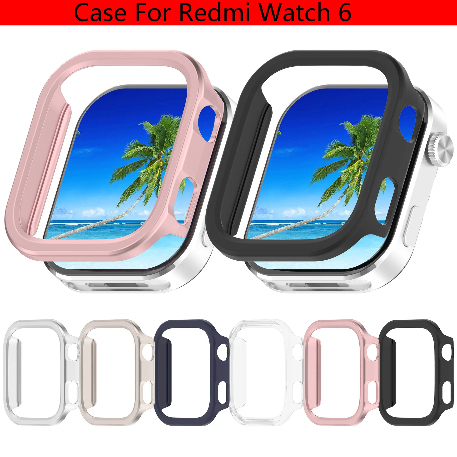 

Case For Xiaomi Redmi Watch 6 Smart Watch Pc Hard Protective Cover Anti-Scratch Bumper Shell For Redmi Watch 6 Accessories