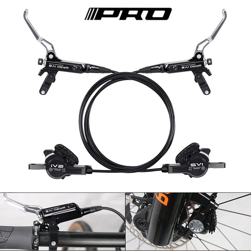 

IIIPRO Lightweight Hydraulic Disc Brake for Mountain Commute Trail Fat Bike Aluminum Alloy CNC Bicycle Oil Disc Brake 2 Piston