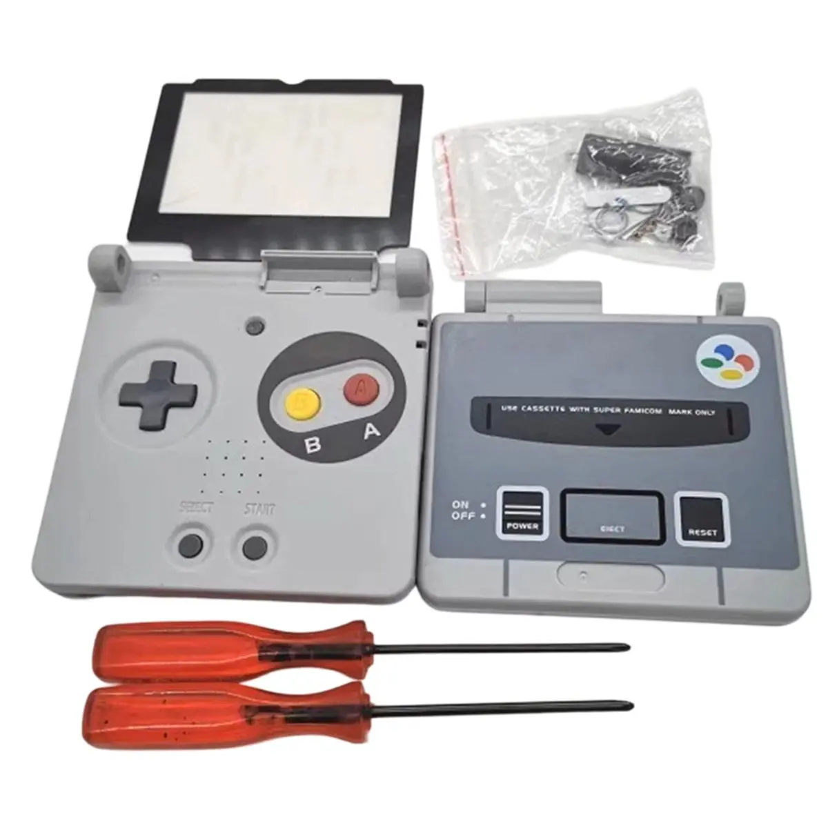 Retro-Style Replacement Shell for SP, Drop-Proof Scratch-Housing Case with Buttons ,Game Console Accessories Cover