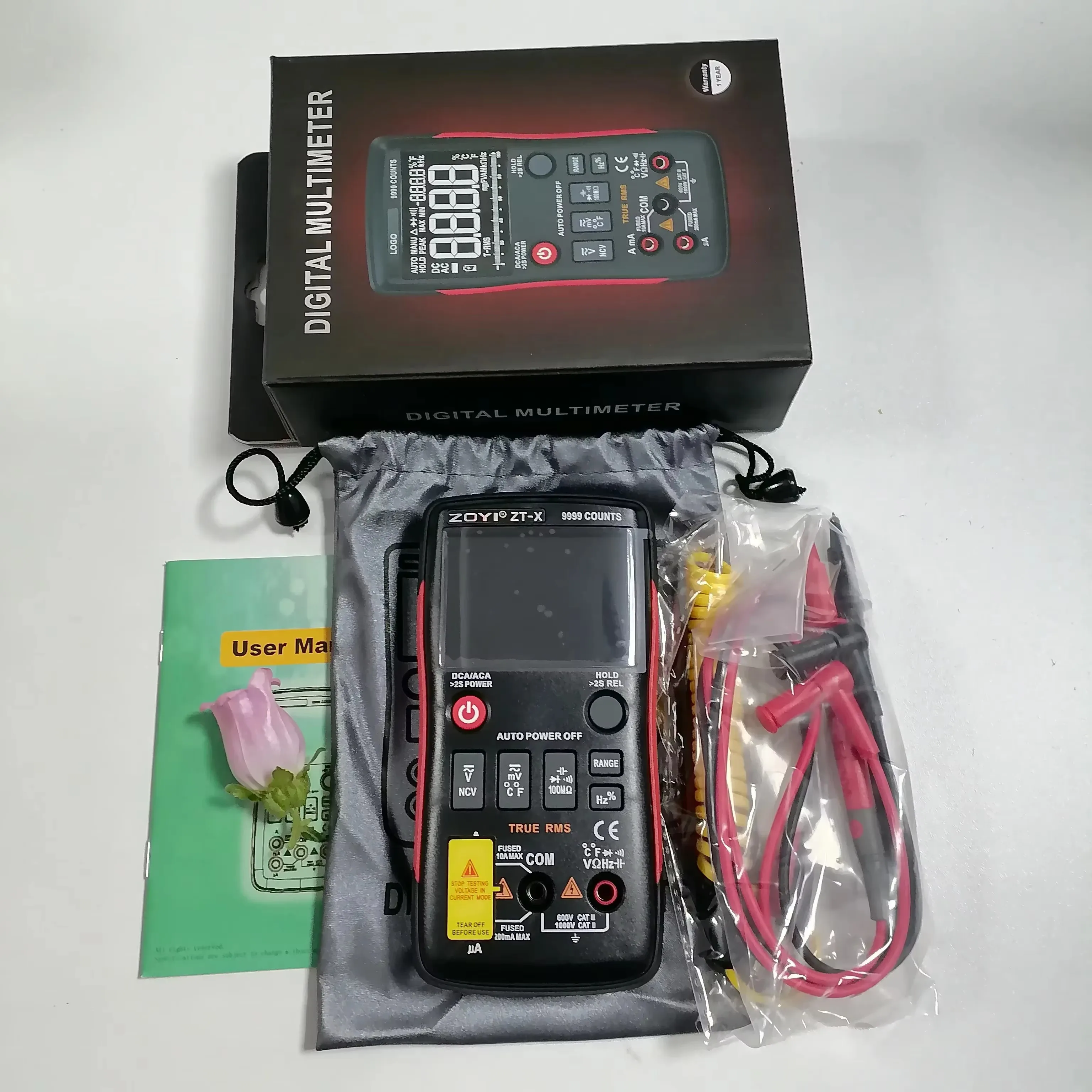 Professional ZOYI ZT-X Digital Multimeter 9999 Cou nts High Precision Auto Ran ge NCV VFC Micro Current Voltage LCR Tester