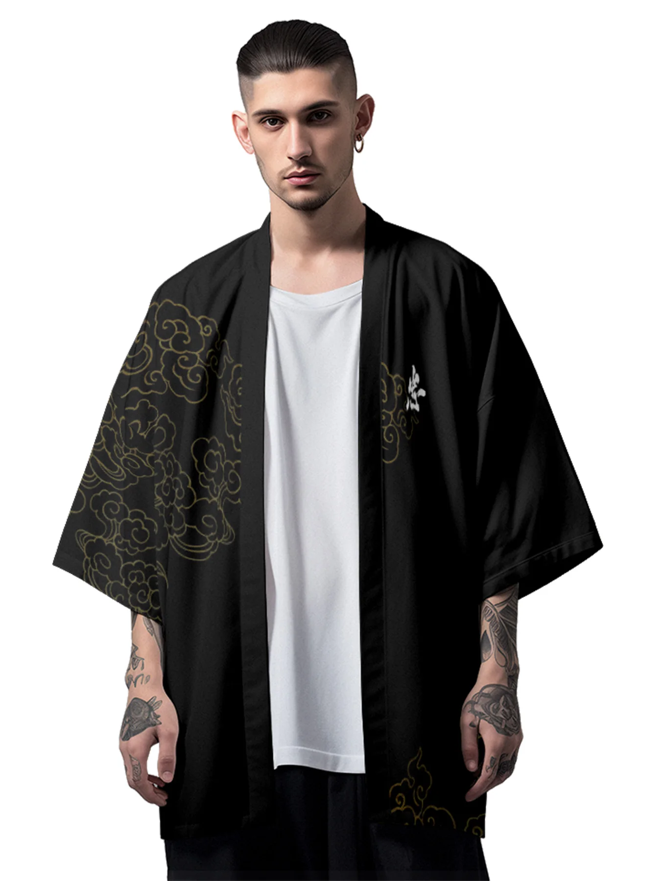 National Fashion Cardigan Shirt Design Sense Kimono Haori Daoji Coat Men's Traditional Chinese Style Kimono Casual Coat Top Men