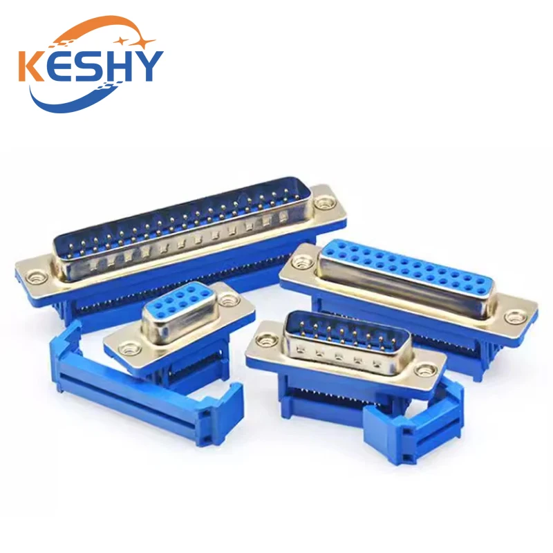 

D-SUB DIDC 9 15 25 37Pin DB9 DB15 DB25 DB37 Male Female Head Line Pressing Type Connector D SUB Serial Port Connector RS232