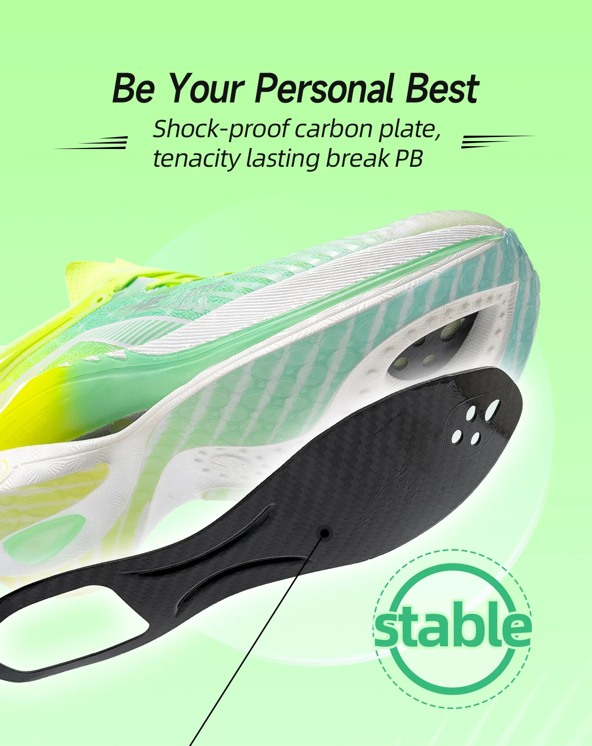 ONEMIX Carbon Plate Marathon-Laufschuhe, professionelle, stabile Unterstützung, Stoßdämpfung, ultraleichte Rebound-Sneaker – Detail 13
