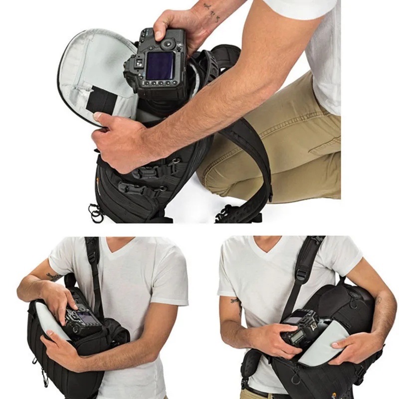 Lowepro-bolsa protectora para cámara DSLR, mochila para ordenador portátil con cubierta para todo tipo de clima, 350 AW