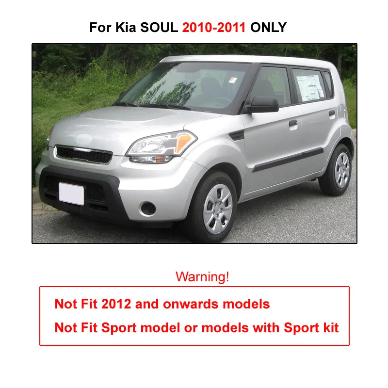 OE Styled Set Molded Car Mud Flaps For Kia SOUL Box 2010 2011 Mudflaps Splash Guards Mud Flap Mudguards Accessories