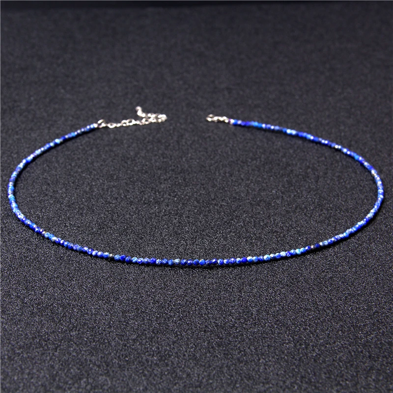 Natural Raw Gem Stone Necklace Lapis Tourmaline Spinels Quartz Necklace Faceted Bead Necklaces Fashion Girl Woman Jewelry Gifts