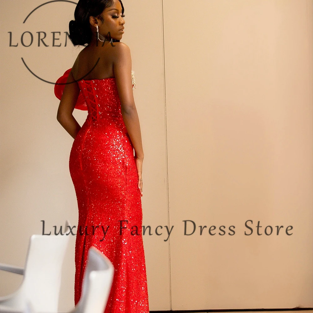 Vestidos de fiesta de lujo con diamantes para mujer, vestidos de fiesta de noche con lentejuelas de sirena y un hombro, traje sin mangas personalizado para hombre de lujo