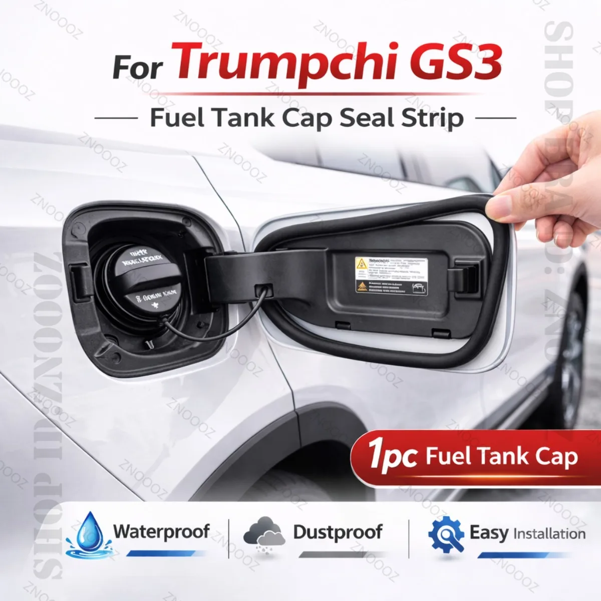 

Car Seal Strip Rubber Double Layer Dustproof Waterproof Sealing Protector Gas Cap Trim 1pc Fuel Tank Cover For Trumpchi GS3
