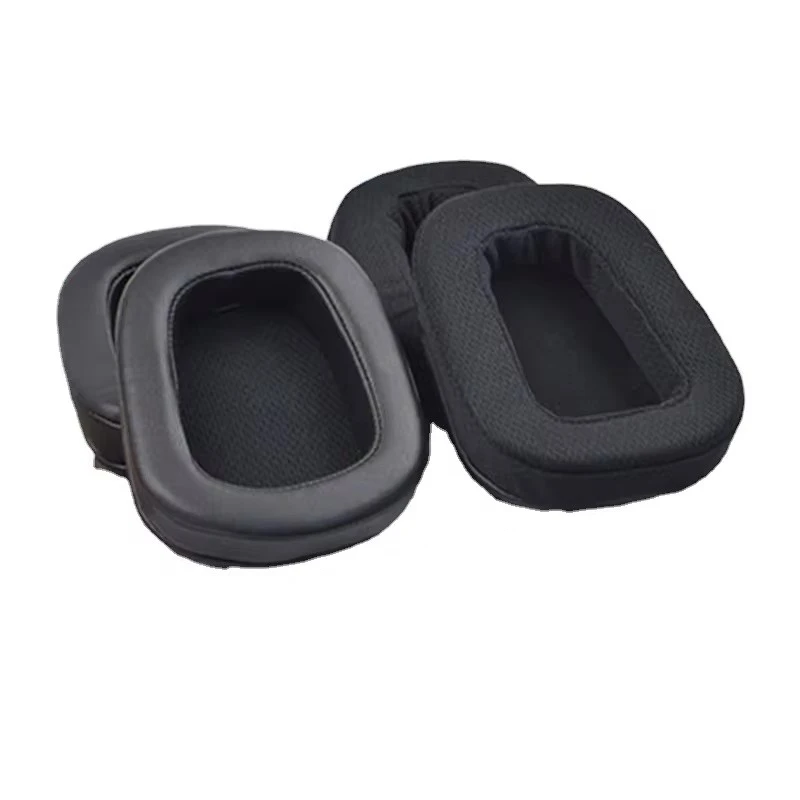 Foam Ear Pads Mesh Fabric/Protein Leather Earmuffs Cushion Replacement Ear Cups Cover Repair Parts for Logitech G633 G933 1 Pair