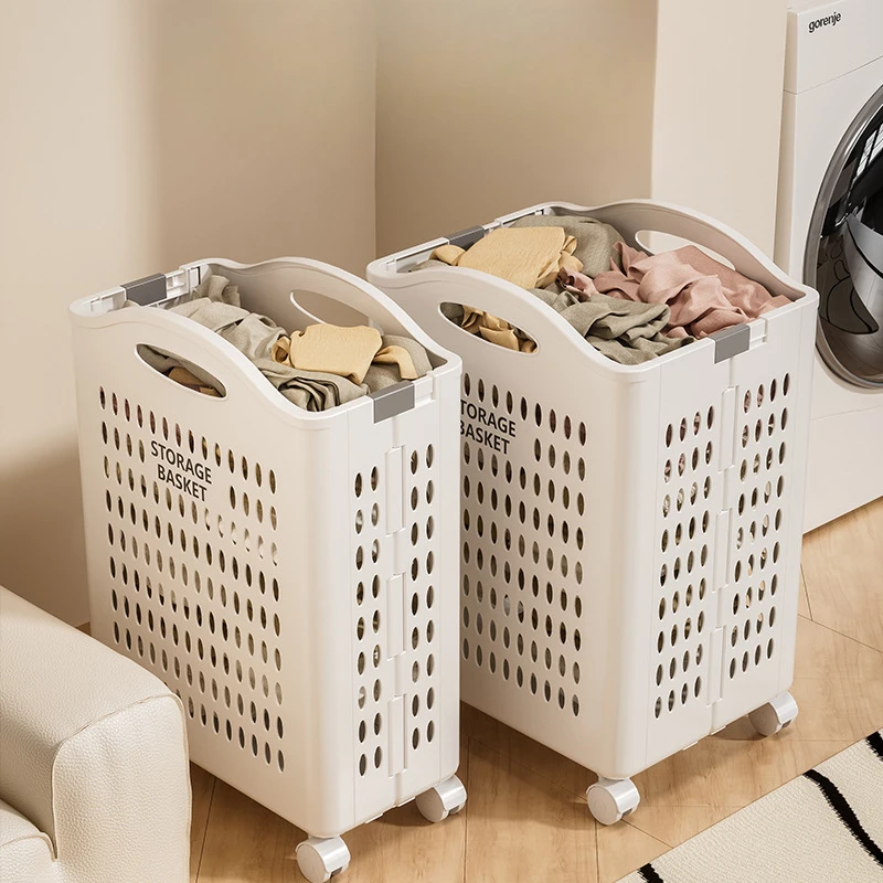 

Space-saving and Foldable Laundry Hamper with Wall-mounted and Handles for Dirty Clothes Storage for Home Use