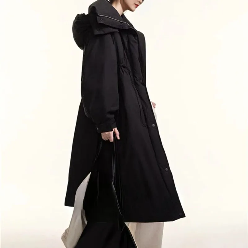 Roupas femininas Parker 2025 Novo inverno quente com capuz jaqueta feminina de alta qualidade pato branco para baixo jaqueta feminina H436