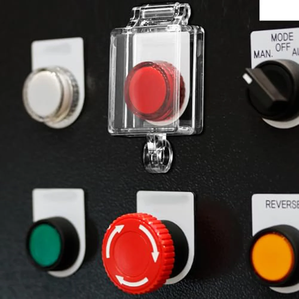 Dustproof Switch Button Cover Power Switch Cover Marine Cap Transparent Power Button Cover Allows Visual Status Check