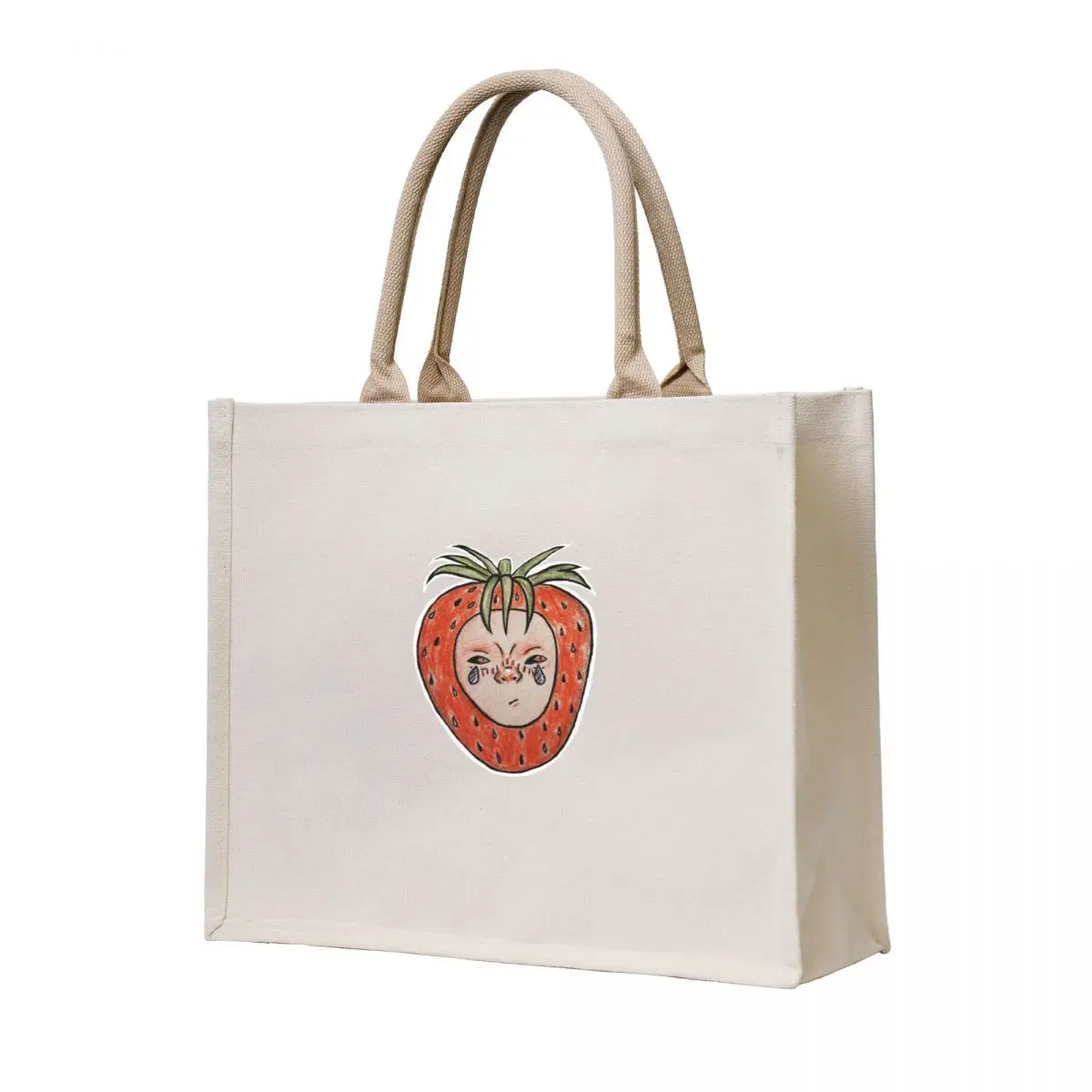 

Sad Strawberry Tote Bag tote bag custom Gift bags Women's bags bag luxury women