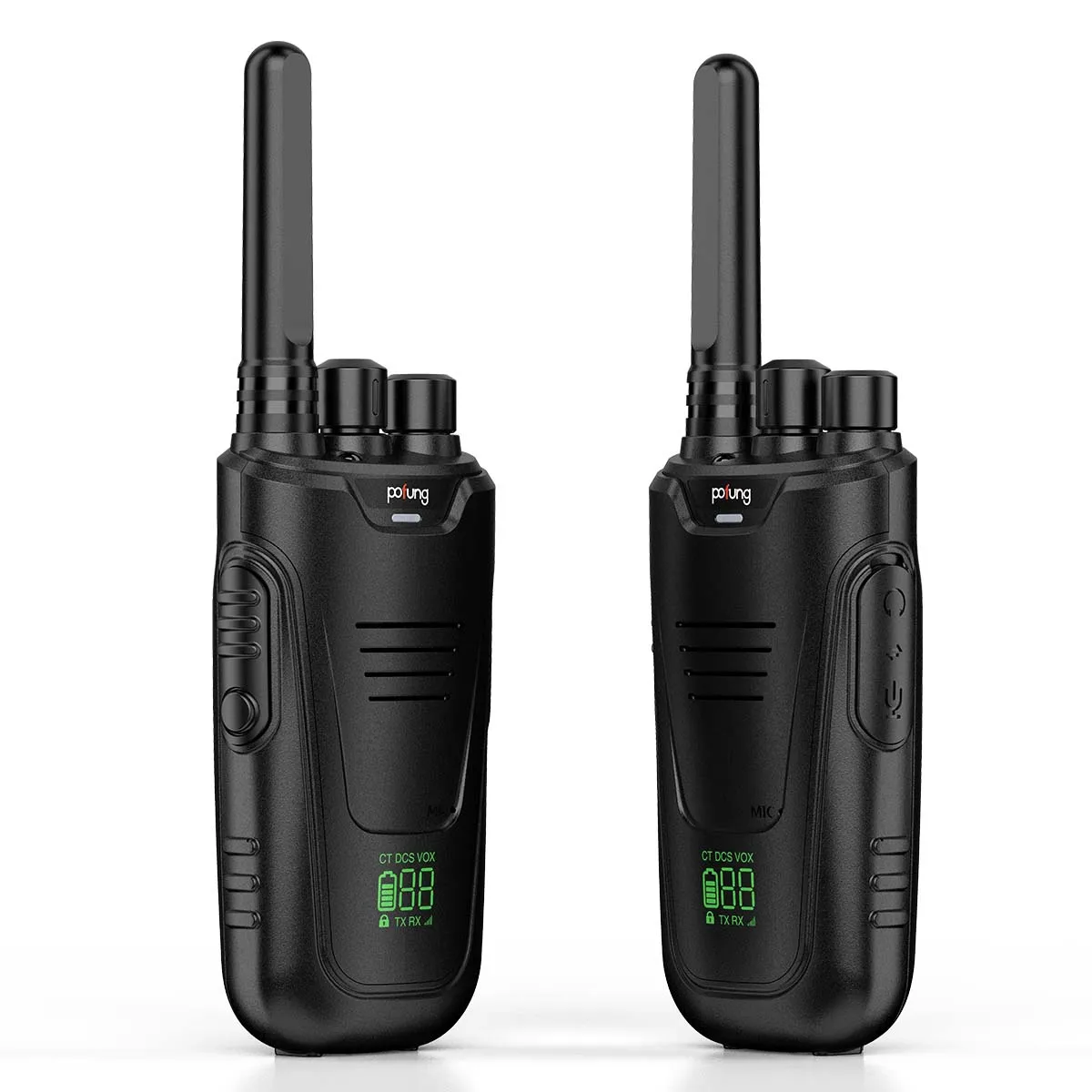2PCS POFUNG T11 Walkie Talkie FRS 16CH VOX Long Range Wiederaufladbare Tragbare USB Ladegerät Zwei Weg Radio Für Camping reise F22