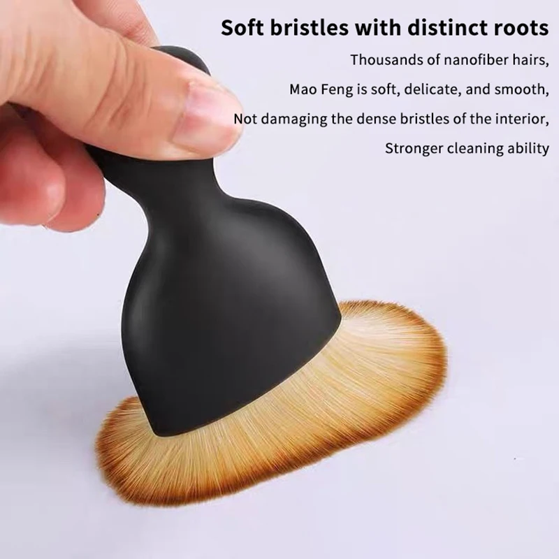 New Car Interior Cleaning Brush Curved Design Ultra Dust Sweeping Soft Brush Air Conditioning Outlet Car Beauty Cleaning Tools