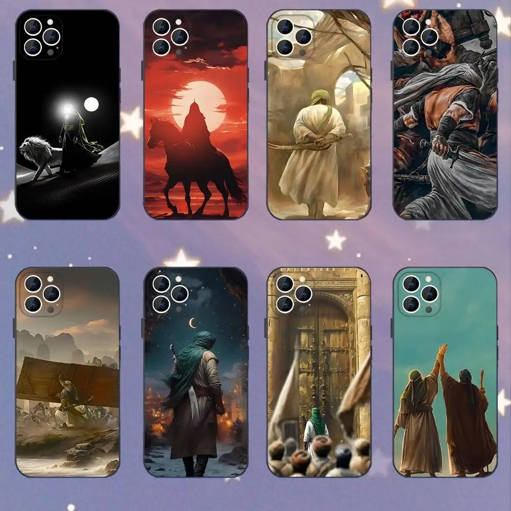 

I-Imam Hussain Shia Ali Phone Case For iPhone 17,16,15,14,13,12,11,Pro,XS,Max,XR,Plus,E,SE4,Mini Black Soft Cover