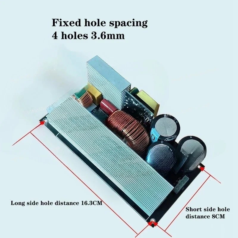 Compact 3000W High-Efficiency PFC Power Module - AC-DC with Temperature-Controlled Fan, Small Size
