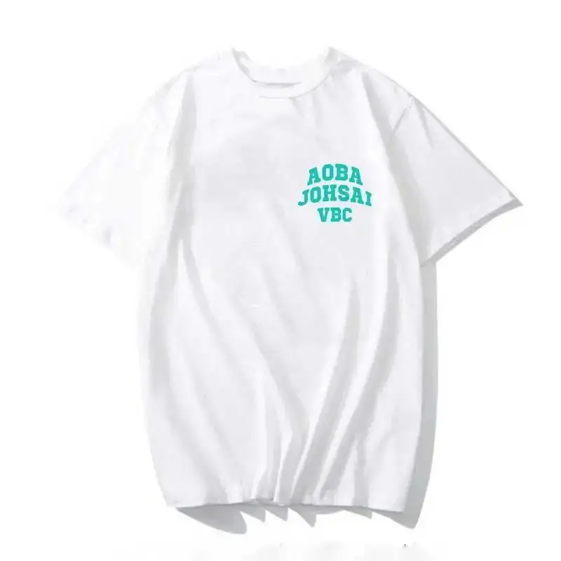 

Haikyuu Aoba Johsai VBC orm T irt ex Kawaii Summer Special Wide Fit f Молодежная модная рабочая одежда с высоким воротником