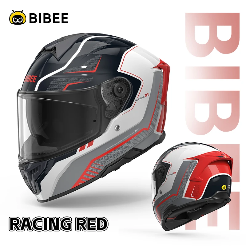 DOT ECE 3C Certified Motorcycle Full Face Helmet, Comfort Lightweight Fit, Double Sun Visor & Shark Ventilation, Bluetooth Ready