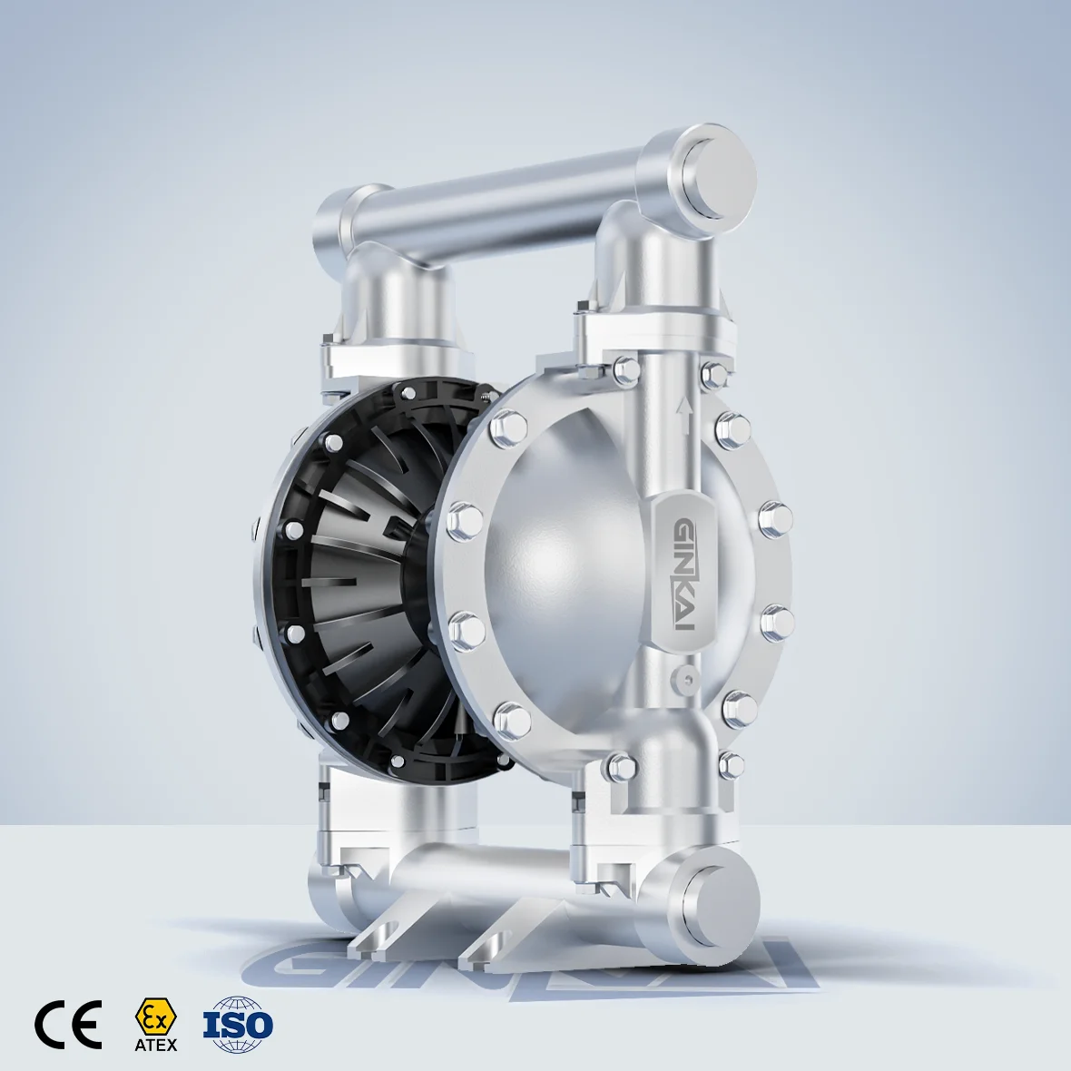 2 Inch Stainless Steel Pneumatic Diaphragm Pump Sewage Diesel Industrial Sump Fluid Transfer Pump