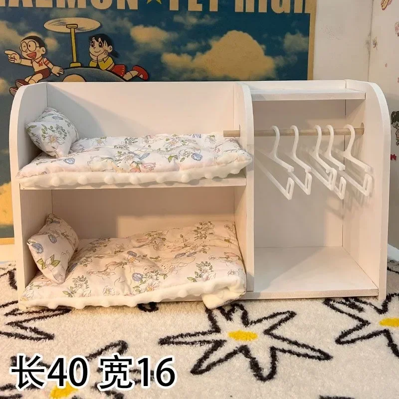 Cama de algodón para varias personas, muebles de muñeca, almohada pequeña para tres personas, 15/20cm