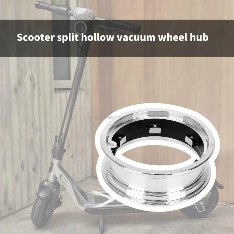  Aluminum Alloy Electric Scooter Wheel Hub Integrated Wheel Hub Rings Split Hollow Vacuum Wheel Hub Easy to Install