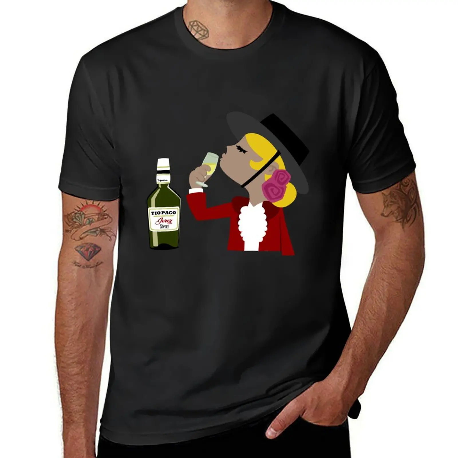 Tio Paco Sherry Wine T-Shirt blanks cute tops kawaii clothes mens graphic t-shirts hip hop