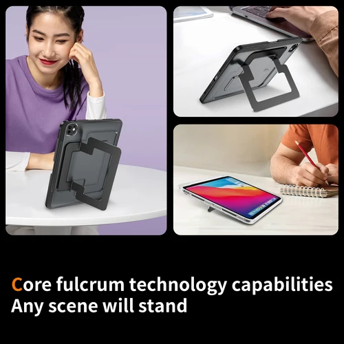 Imagen 2 del producto Para iPAD Pro 11 Pro 12,9 13 Air 13 6 5 4 mini 7 6 funda para tableta soporte de Metal de mano acrílico transparente cubierta a prueba de golpes soporte