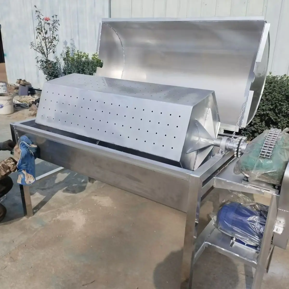 Cast Iron Multi-Purpose Hexagonal and Marble Applications Small Drum-Type Polishing Rust Removal Machine