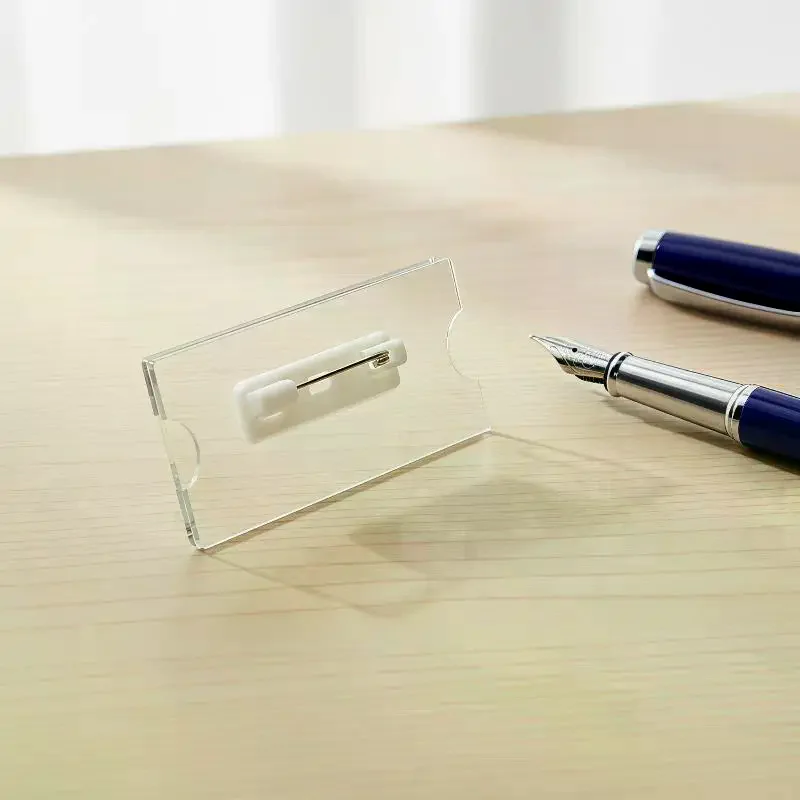 10/20/30Pcs Name Tag Blank Name Badges, Acrylic Material, Pin & Magnet Backing, Ideal for Conferences, Events, Office, Reusable
