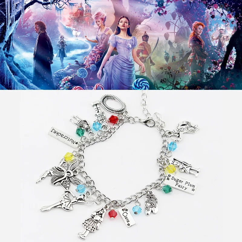 Movie Jewelry The Nutcracker And The Four Realms Bracelets Crystal Charm Hand Wristband Bracelet Bangle for Women Girl