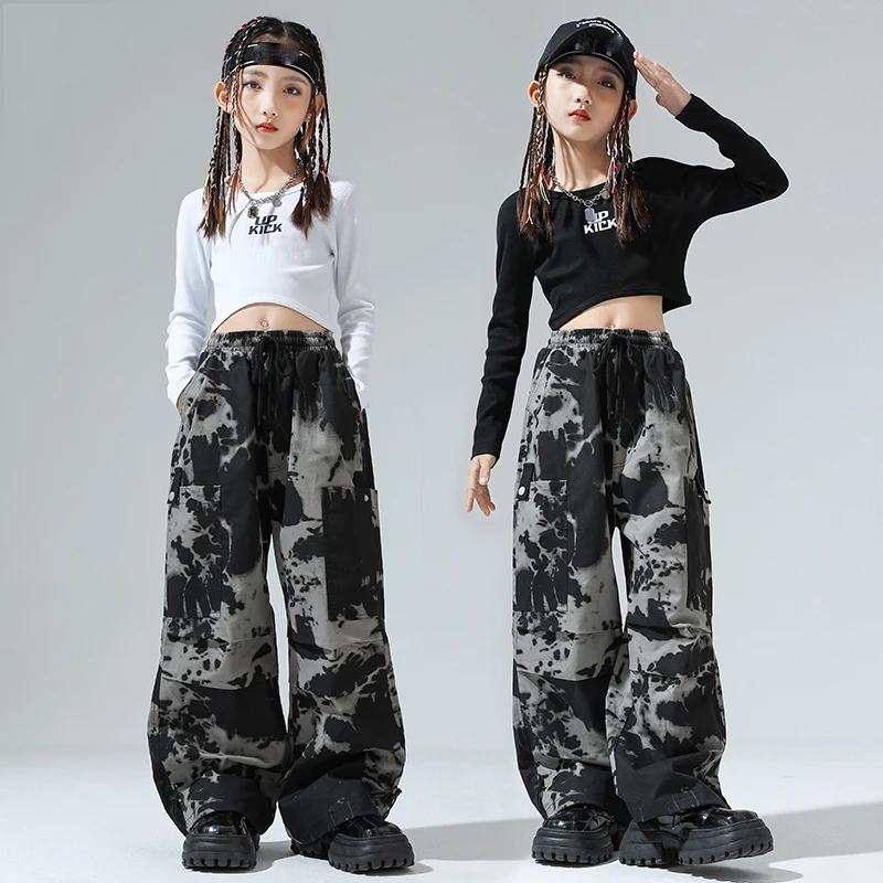 Bambini Costumi di danza Hip Hop per ragazze T-shirt allentata Pantaloni Hiphop Streetwear Ragazzi Jazz Performance Abiti di scena DQS17916
