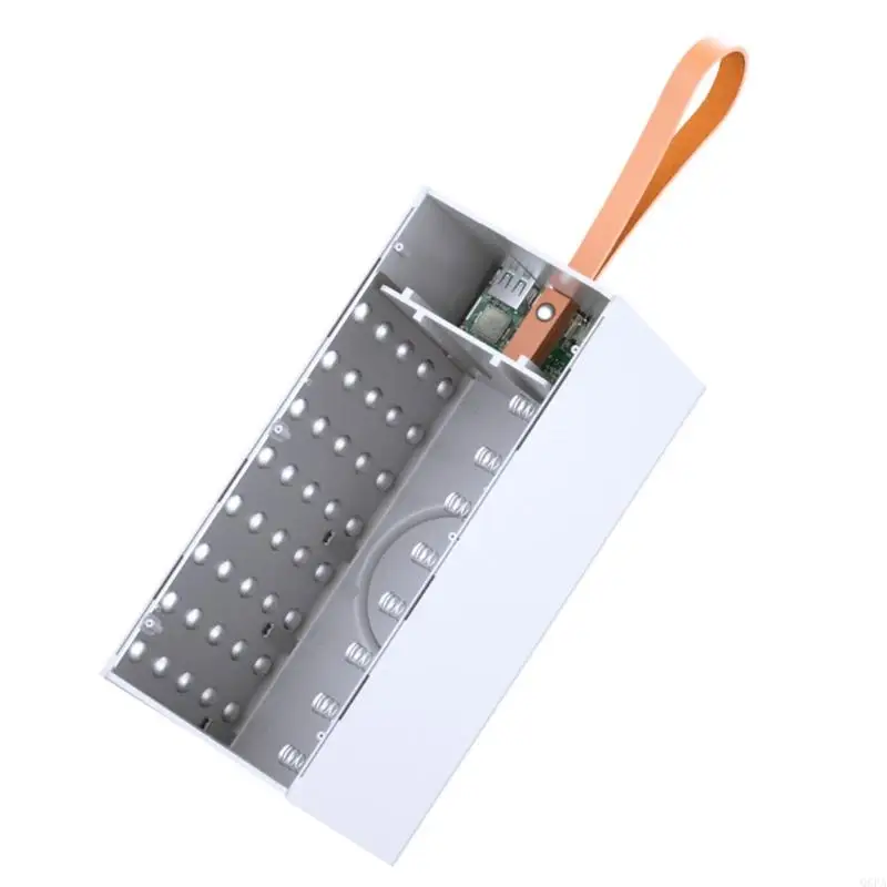 Q6PA Portable 40x18650 Battery Storage Box DIY Power Case Box with Quick Charging and MultiProtection Features No Batteries