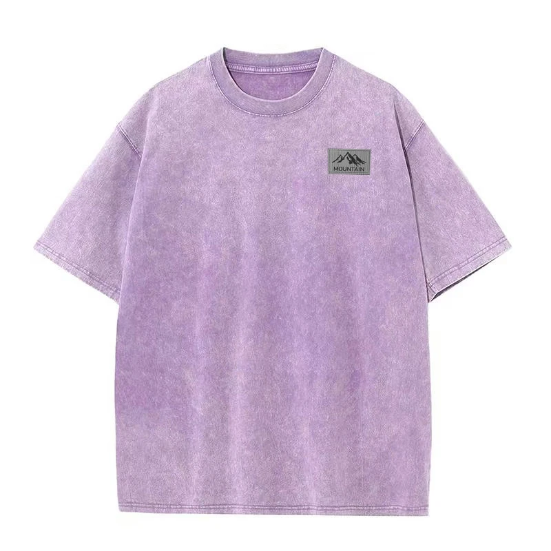 2026 Edition Men's Vintage Loose-Tee Shirt - Street Hip-Hop Punk Style - Casual Cotton Short-Sleeved Rustic Washed Shirt
