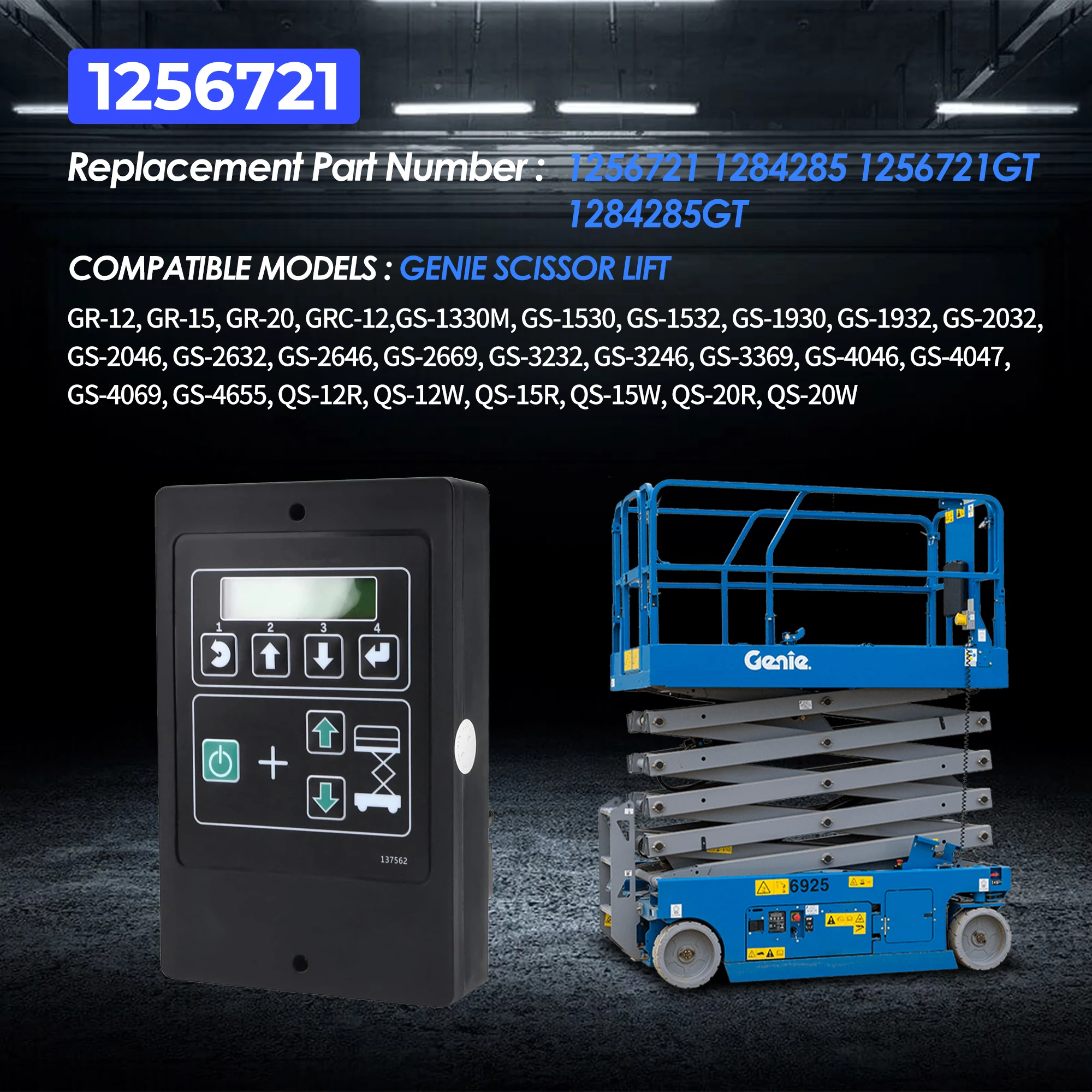1256721GT 137692GT 1284285GT Control Box for Genie GR-12 GR-15 GR-20 GS-2032 GS-2046 GS-2632 Scissor Lift