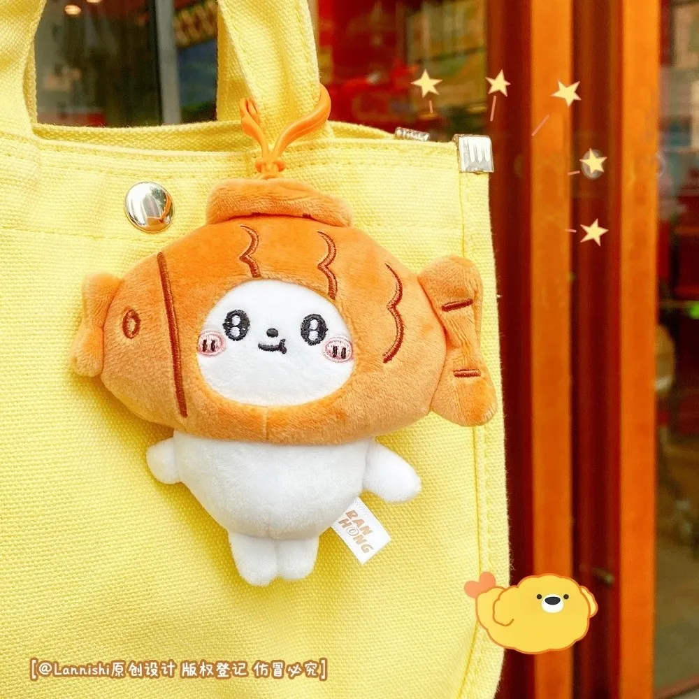 Soft Snapper Head Keychain Cocoa Cat Japanese Style Snapper Keychain Pendant