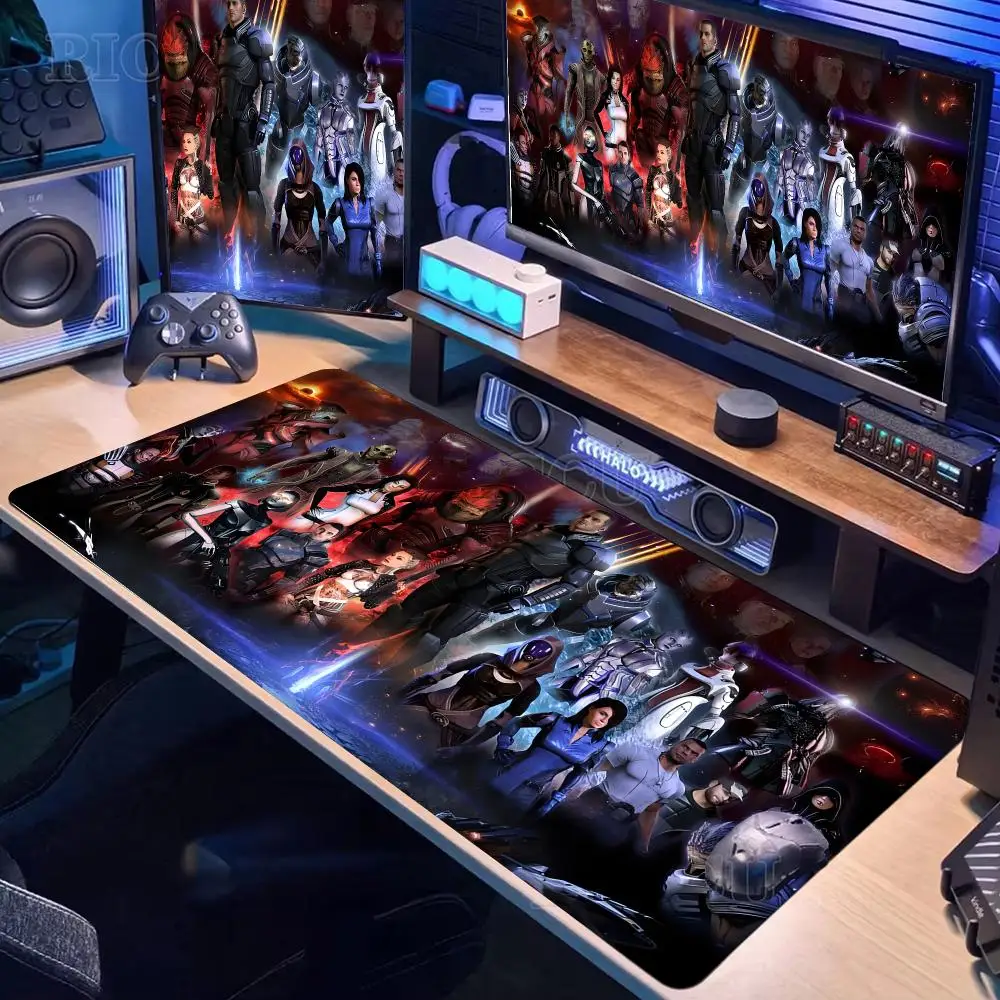 Mass Effect Mouse Pad Mousepad Large Gaming Mouse Pad LockEdge Thickened Computer Keyboard Table Desk Mat