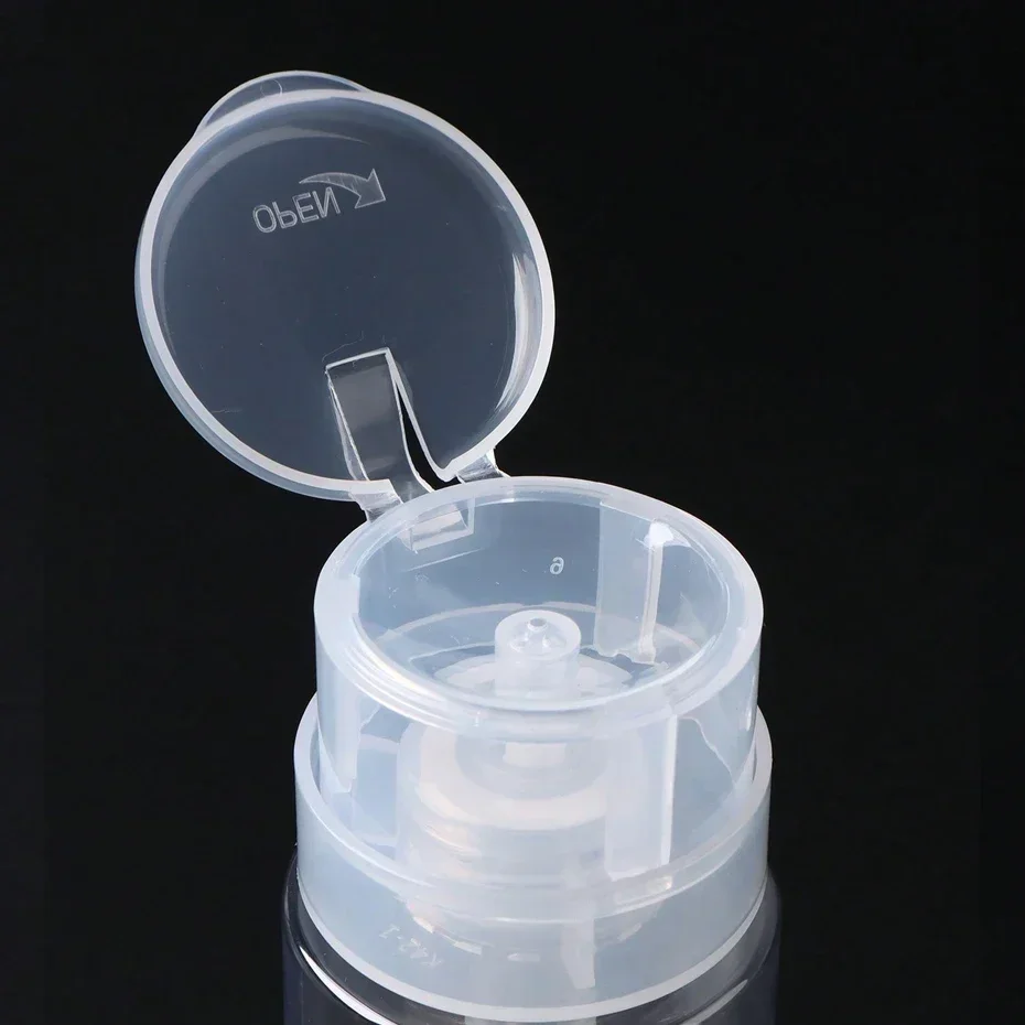 100/200 مللي موزع الأظافر مسمار الفن مزيل طلاء الأظافر الأنظف تخزين ماكياج مانيكير أدوات إعادة الملء زجاجات فارغة السائل PressPump #4