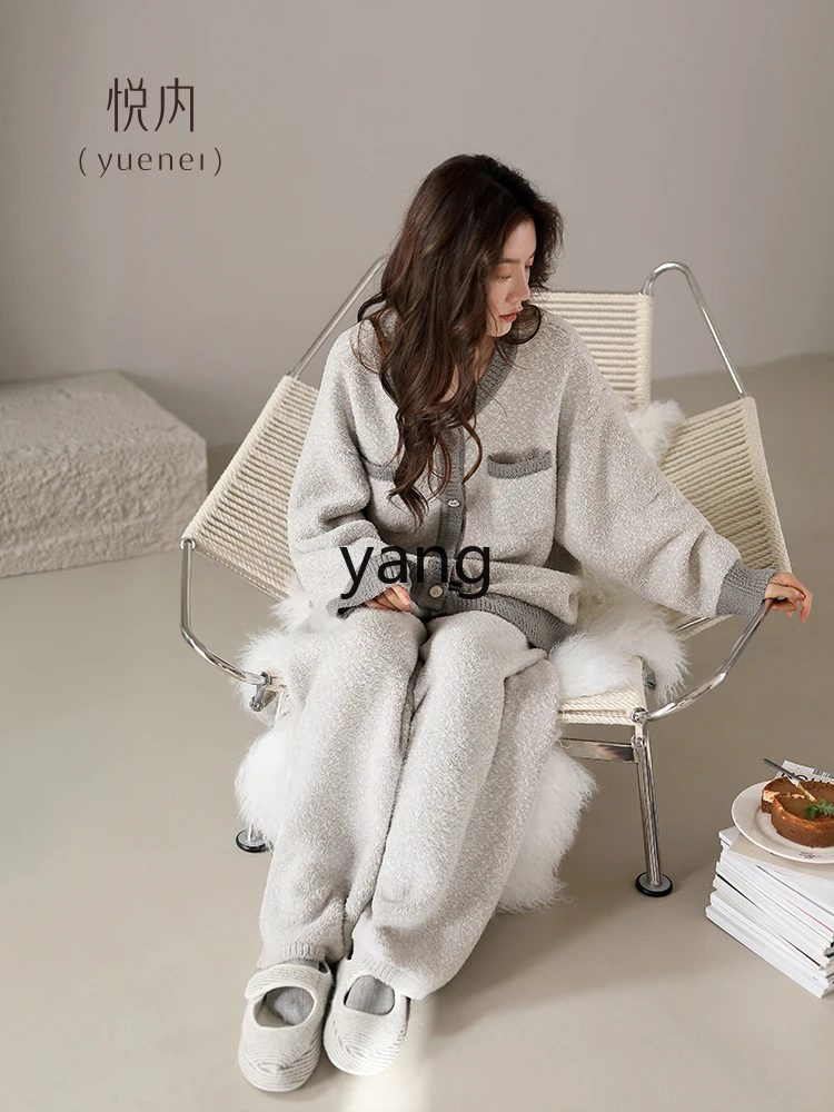 LMM autumn and winter winter coral fleece fleece thickened winter plush loungewear